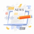 Online News Update Illustration