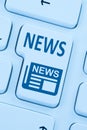 Online newspaper news blue computer web