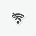 Online offline wifi sticker icon