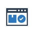 Online Order confirm icon Royalty Free Stock Photo