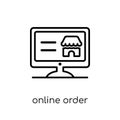 Online order icon from Ecommerce collection. Royalty Free Stock Photo