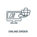 Online Order icon. Simple element from delivery collection. Creative Online Order icon for web design, templates Royalty Free Stock Photo