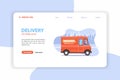 Delivery services web site template. Royalty Free Stock Photo