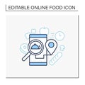 Online order tracking line icon