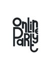 Online party lettering. Modern simple font.