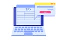 Online Paying taxes, payment, invoice. Financial accounting.