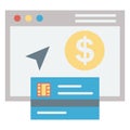 Online Payment Color Vector icon which can easily modify or edit Royalty Free Stock Photo