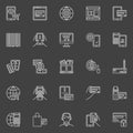 Online payment icons set Royalty Free Stock Photo