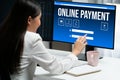 Online payment platform for brisk money transfer Royalty Free Stock Photo