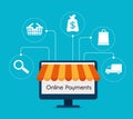 Online payments design. Royalty Free Stock Photo