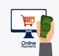Online payments design. Royalty Free Stock Photo