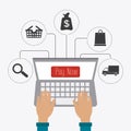 Online payments design. Royalty Free Stock Photo