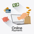 Online payments design. Royalty Free Stock Photo