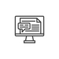 Online Peer Review line icon