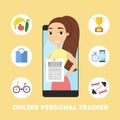Online personal trainer.