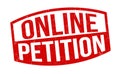 Online petition grunge rubber stamp Royalty Free Stock Photo