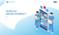 Online pharmacy and medicine with a medical app. Buying medicines online. Mobile service or app for purchasing medicines Royalty Free Stock Photo