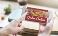 Online Pizza Delivery Service Concept Royalty Free Stock Photo