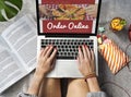 Online Pizza Delivery Service Concept Royalty Free Stock Photo