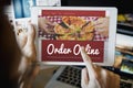 Online Pizza Delivery Service Concept Royalty Free Stock Photo