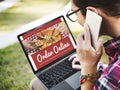 Online Pizza Delivery Service Concept Royalty Free Stock Photo