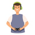 Online play video games icon cartoon vector. Character video game Royalty Free Stock Photo