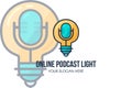 Online podcast audio show landing page template