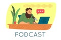 online podcast concept