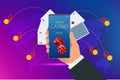 Online Poker Casino. Online Casino Concept. Online Big Slots Casino Marketing Banner, Gaming Apps. Royalty Free Stock Photo