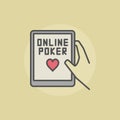 Online poker colorful icon