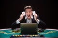 Online poker players sitting at the table