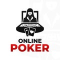 Online poker vector icon. Live poker casino game icon.