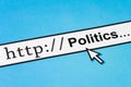 Online politics concept