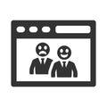 Online positive negative feedback icon Royalty Free Stock Photo