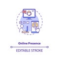 Online presence concept icon