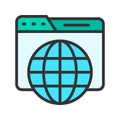 Online presence Icon Image. Royalty Free Stock Photo