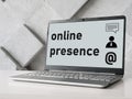 Online presence is shown using the text Royalty Free Stock Photo