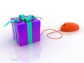 Online present gift mouse concept