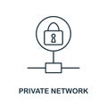 Online Privacy line icon. Simple element from internet security collection. Creative Online Privacy outline icon for web