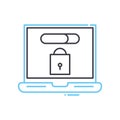 online privacy line icon, outline symbol, vector illustration, concept sign