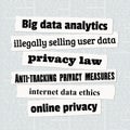 Online privacy newspaper headlines