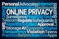 Online Privacy Word Cloud Royalty Free Stock Photo