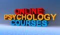 Online psychology courses on blue