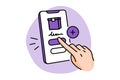 Online purchase color line icon. Order tracking.