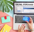 Online Purchase Internet Shopping Commerce Concept Royalty Free Stock Photo