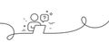 Online question line icon. Ask help sign. Continuous line with curl. Vector Royalty Free Stock Photo