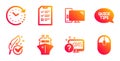 Online quiz, Ship and Computer icons set. Quickstart guide, Interview and Time change signs. Vector