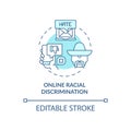 Online racial discrimination concept icon Royalty Free Stock Photo