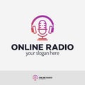 Online radio logo set