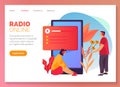 Online radio and streaming music website banner